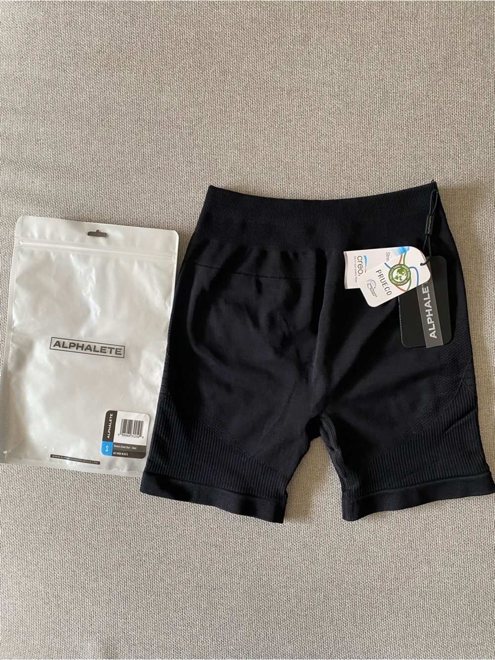Alphalete Black High-Waist Ozone Seamless Bike Shorts